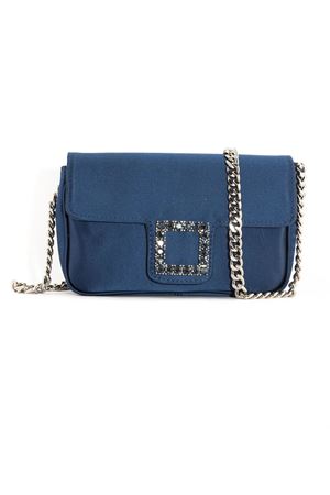 Blue navy satin Lunette shoulder bag ROBERTO FESTA | LUNETTEBLUNAVY